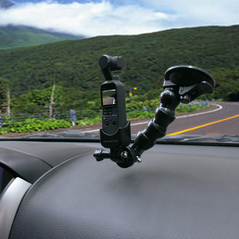Sports Camera Expansion Bracket Adapter with Car Sucker Mount for DJI Osmo Pocket 2