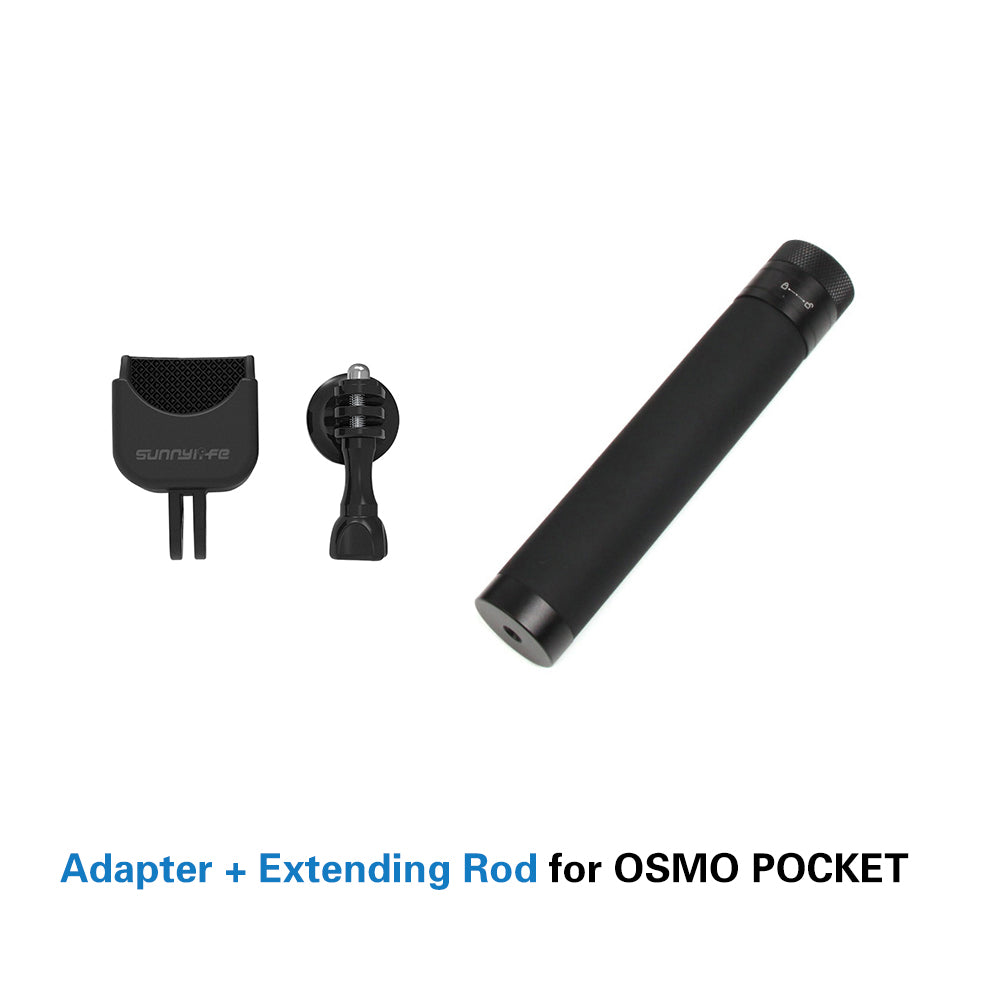 Sports Camera Expansion Bracket Adapter with Handheld Extension Rod for DJI Osmo Pocket 2