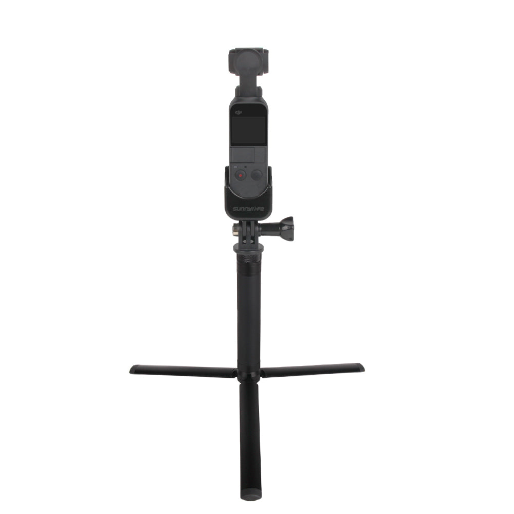 Sports Camera Expansion Bracket Adapter with Handheld Extension Rod and Tripod for DJI Osmo Pocket 2