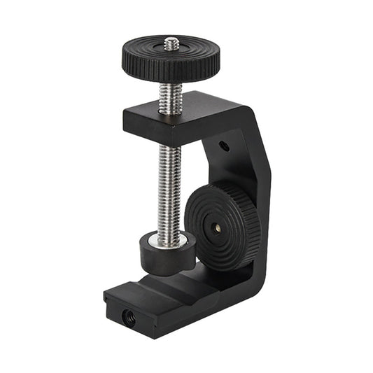 C Clamp with 1/4&quot; Screw Adjustable Camera Mount Bracket for Photo Studio Photography DSLR Video Light, Size: L