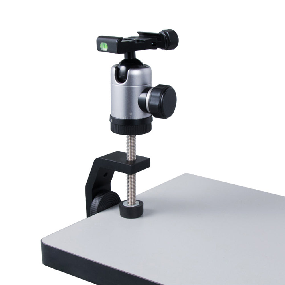 C Clamp with 1/4&quot; Screw Adjustable Camera Mount Bracket for Photo Studio Photography DSLR Video Light, Size: L