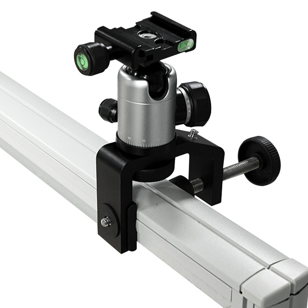 C Clamp with 1/4&quot; Screw Adjustable Camera Mount Bracket for Photo Studio Photography DSLR Video Light, Size: L