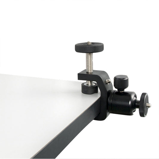 C Clamp with 1/4&quot; Screw Adjustable Camera Mount Bracket for Photo Studio Photography DSLR Video Light, Size: S