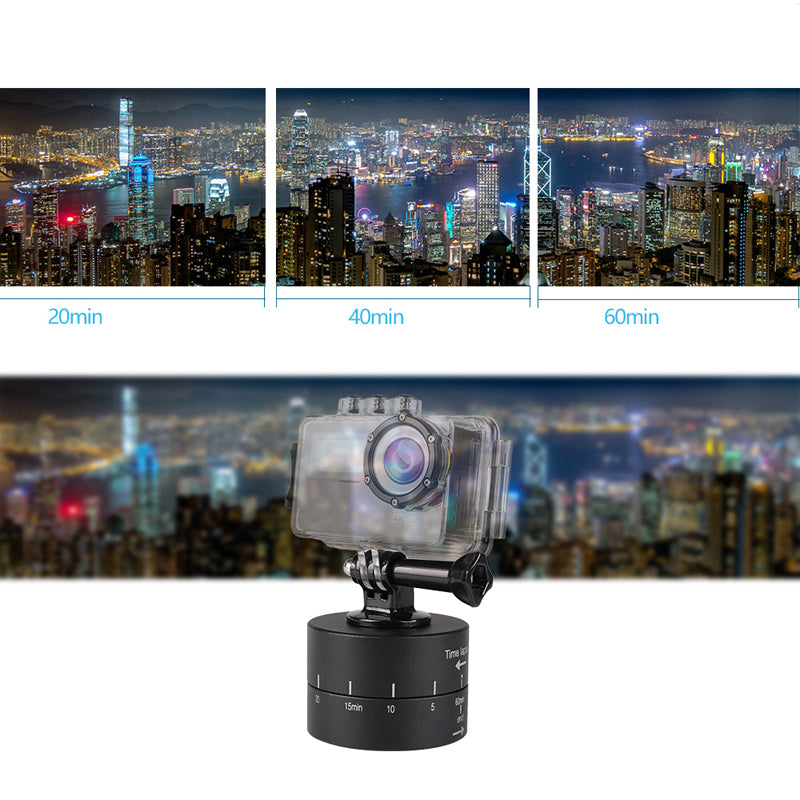 360 Degree Panoramic Rotating Time Lapse Stabilizer Tripod Adapter for Gopro DSLR Camera