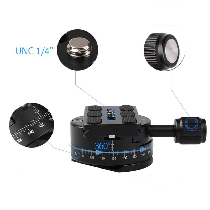 360-degree Panoramic Rotating Base Joint X64 Quick-release Plate Holder 3D Panoramic Head