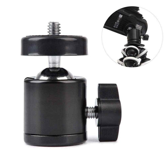 Photography Light Bracket Mini Ball Head 1/4-3/8&quot; Screw Mount for Camera Tripod