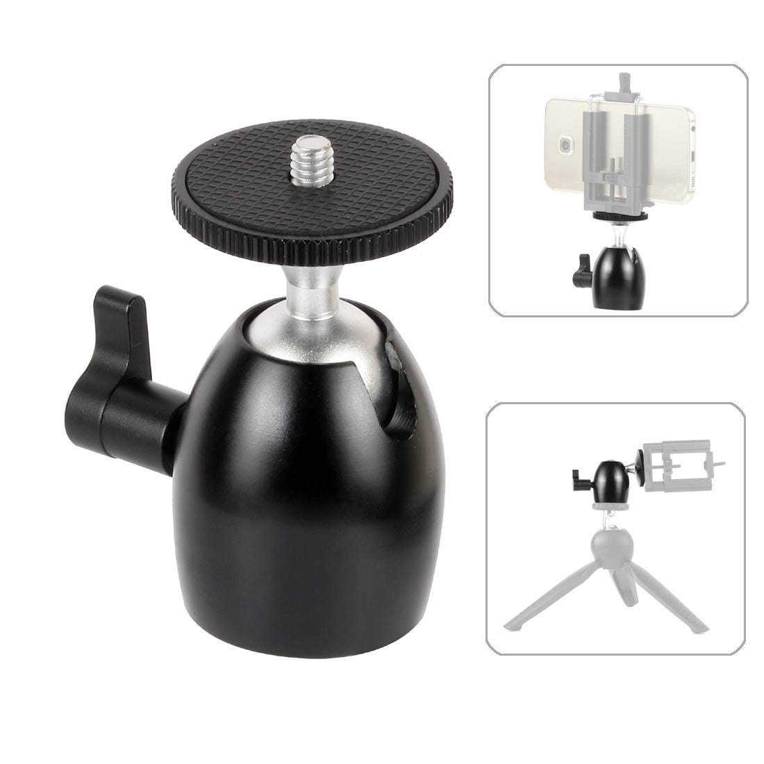 Q39 DSLR Camera 360 Degree Swivel Mini Ball Head 1/4&quot; Screw Monopod Light Stand Mount Adapter