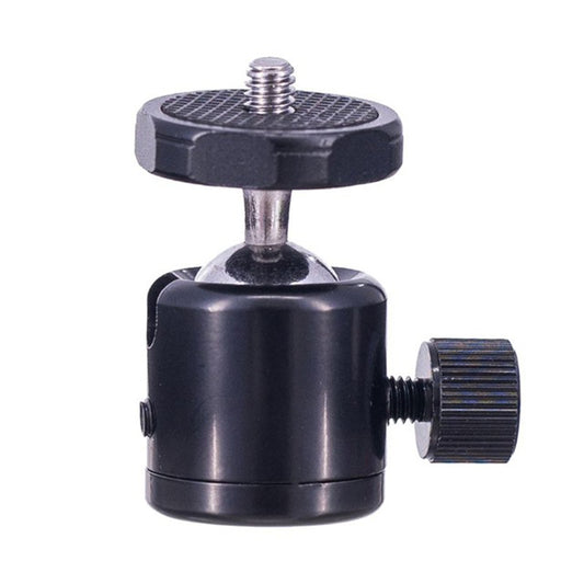 Q29 Tripod Three-Hole Mini Ball Head 360 Degree Rotating 1/4&quot; Plate Holder Mount for Camera Photography Light Stand - Black