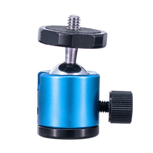 Q29 Tripod Three-Hole Mini Ball Head 360 Degree Rotating 1/4&quot; Plate Holder Mount for Camera Photography Light Stand - Blue