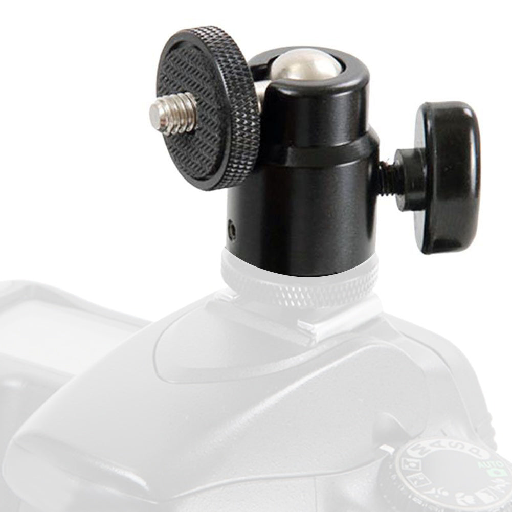360 Degree Rotating 1/4inch Mini Ball Head Bracket for Tripod Monopod Sports Camera
