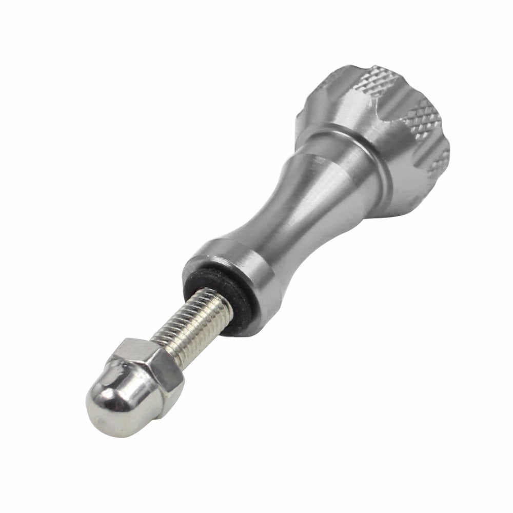 3pcs Aluminum Alloy Long Short Thumb Knob Screws Nut for GoPro Hero Black 8 7 6 5 4 SJcam EKEN YI 4K - Silver