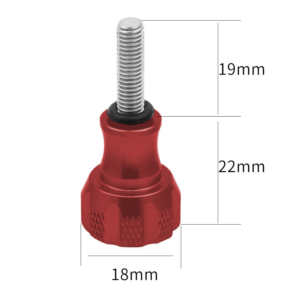 3pcs Aluminum Alloy Long Short Thumb Knob Screws Nut for GoPro Hero Black 8 7 6 5 4 SJcam EKEN YI 4K - Red