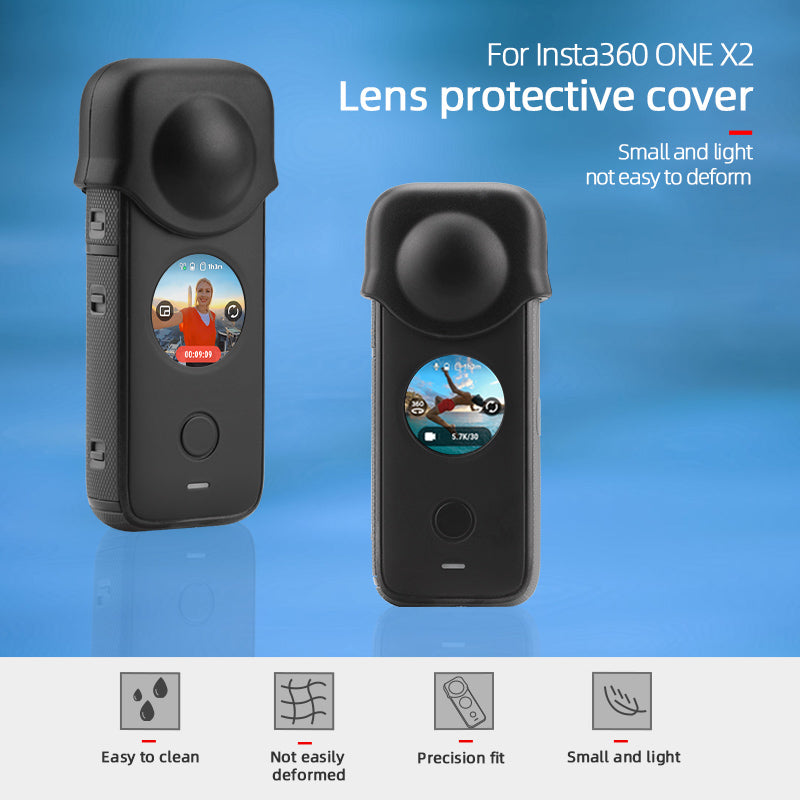 Lens Protective Cover Silicone Cover for Insta360 ONE X2 Panoramic Camera