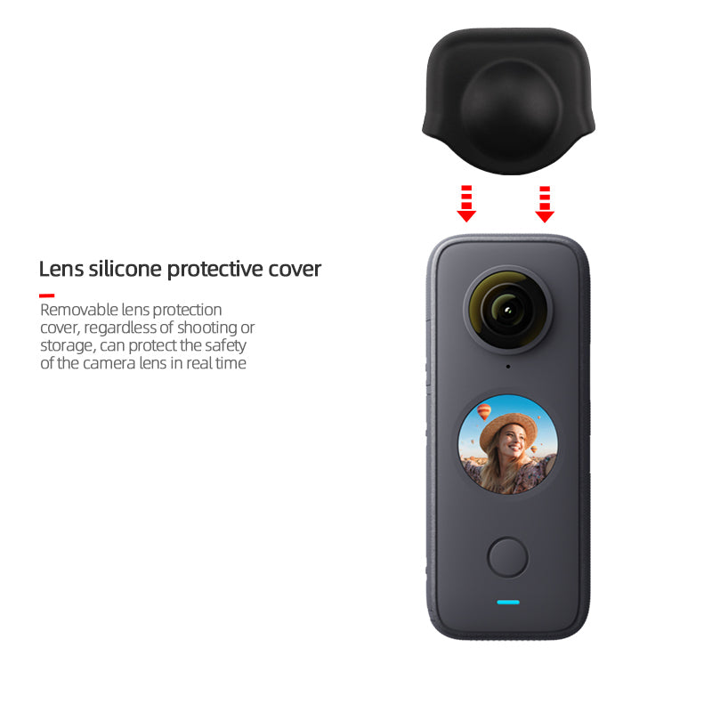 Lens Protective Cover Silicone Cover for Insta360 ONE X2 Panoramic Camera
