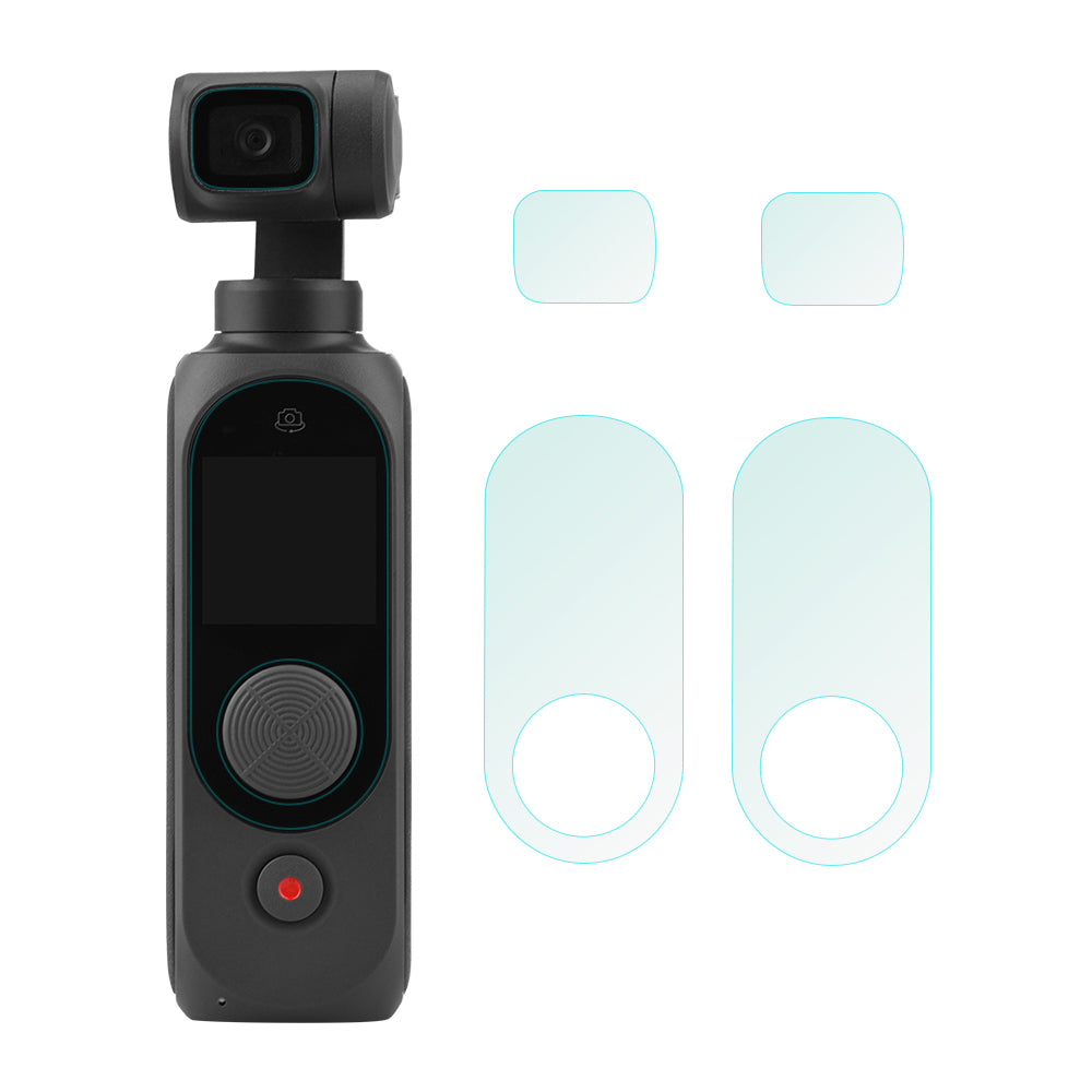 2 Set HD Tempered Glass Screen Protector Camera Lens Protective Film for Fimi Palm 2