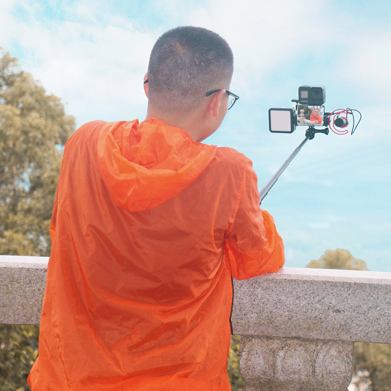 Uniqkart FLW354 Selfie Vlog Mirror Vlogging Flip Screen Cold Shoe Mount for Go Pro Hero Action Camera