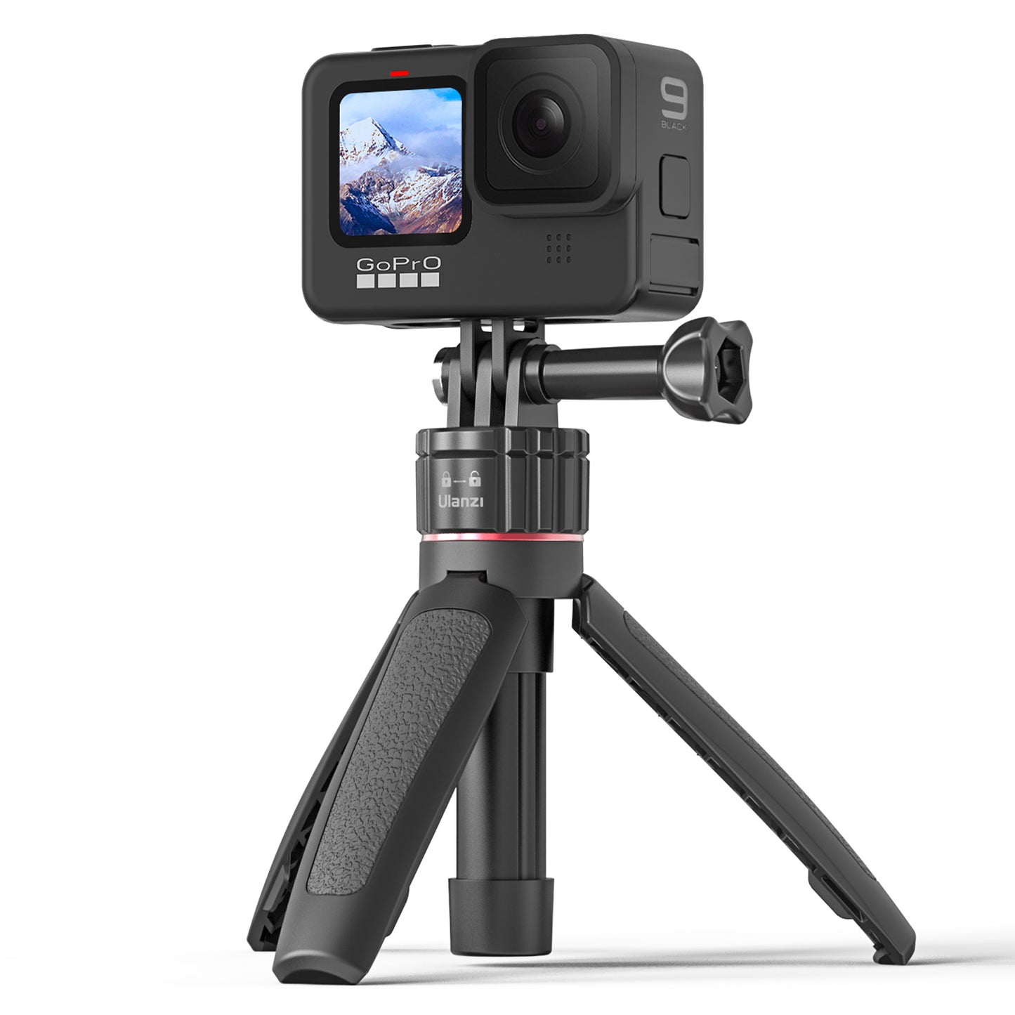 Uniqkart GO-QUICK Mini Tripod Monopod Selfie Stick with Magnetic Quick Release Adapter Mount Holder Base