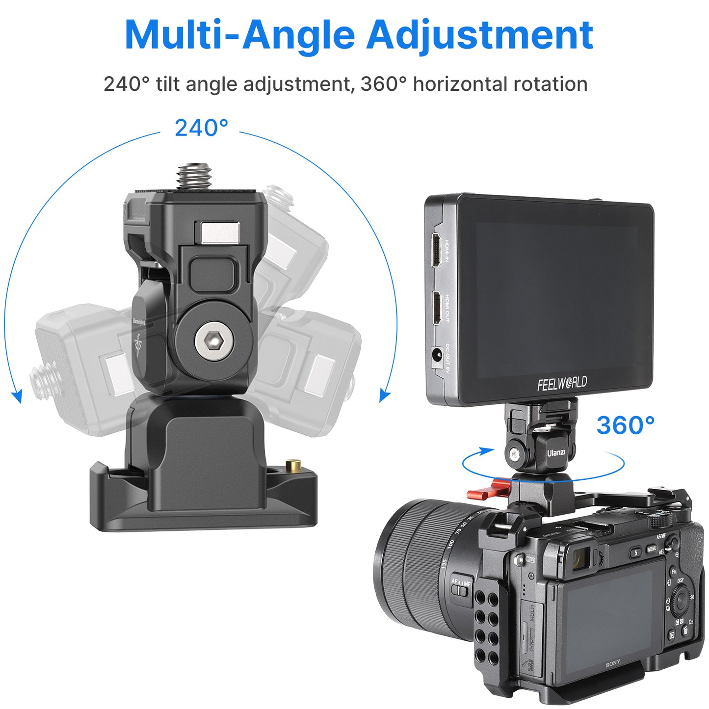 Uniqkart R082 Hummingbird Quick Release Mount Tripod Ballhead Quick Switch Release System Kit