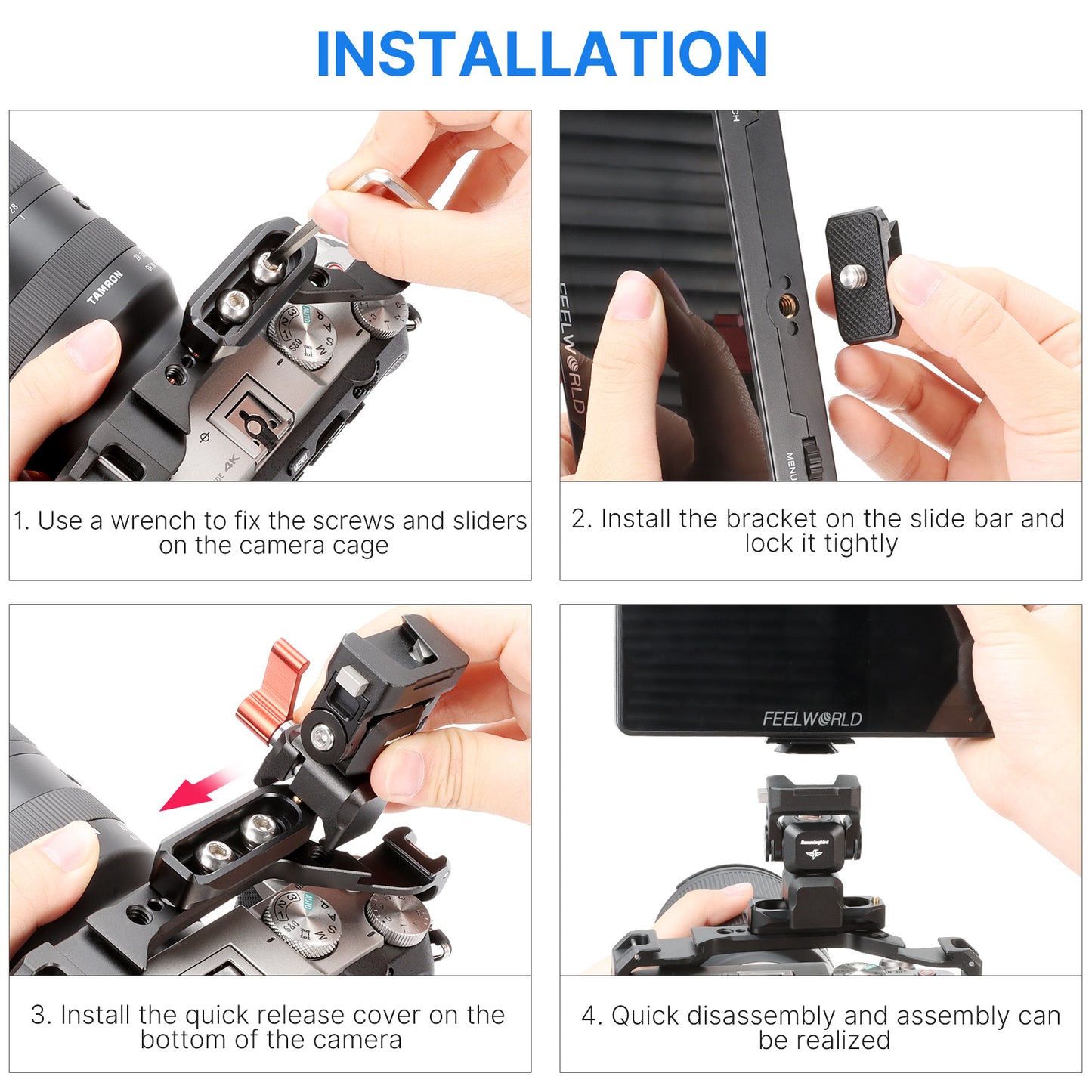 Uniqkart R082 Hummingbird Quick Release Mount Tripod Ballhead Quick Switch Release System Kit