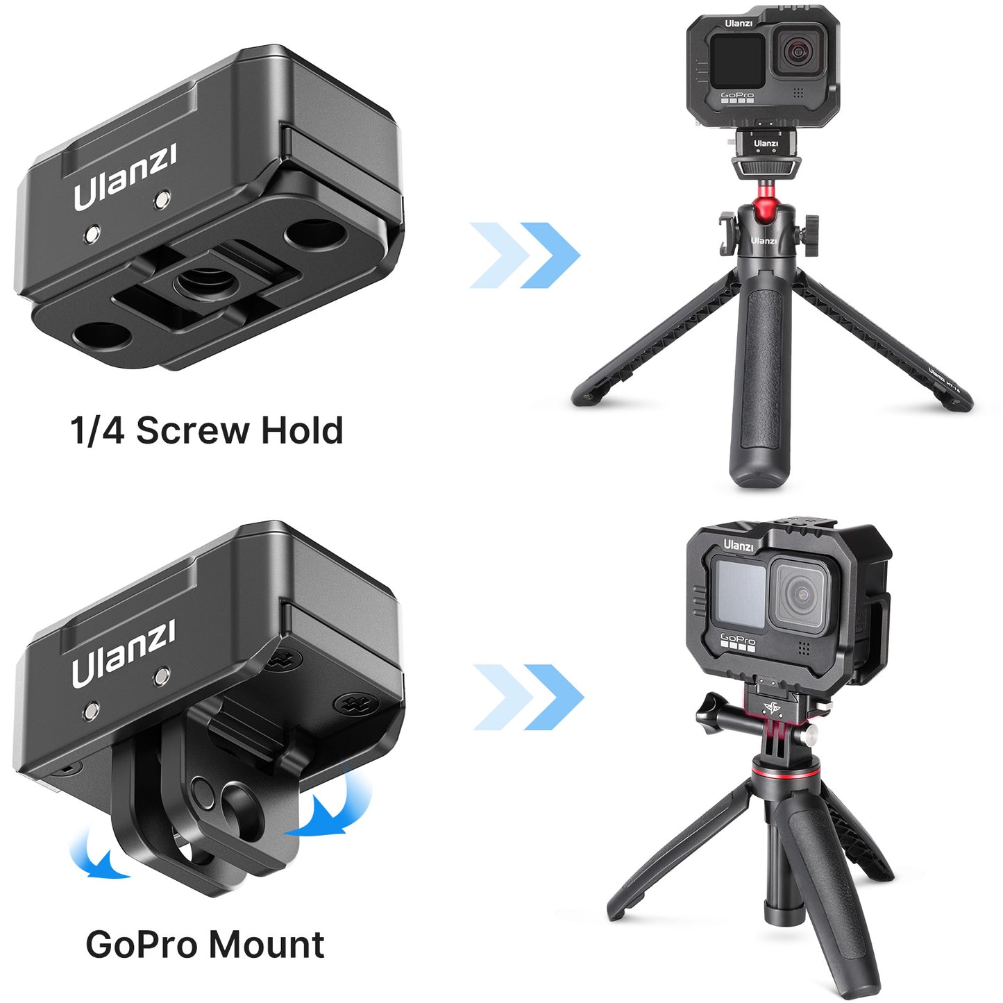 Uniqkart R072 Hummingbird Quick Release Mount Tripod Ballhead Quick Switch System for DSLR SLR Phone Camera