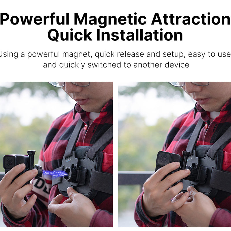 Uniqkart GP-11 Action Camera Quick Release Buckle Magnetic Adapter Sports Camera Buckle Mount for GoPro Hero 9/8/7