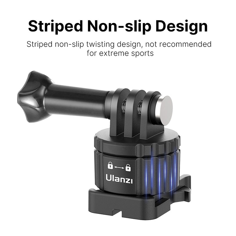 Uniqkart GP-11 Action Camera Quick Release Buckle Magnetic Adapter Sports Camera Buckle Mount for GoPro Hero 9/8/7