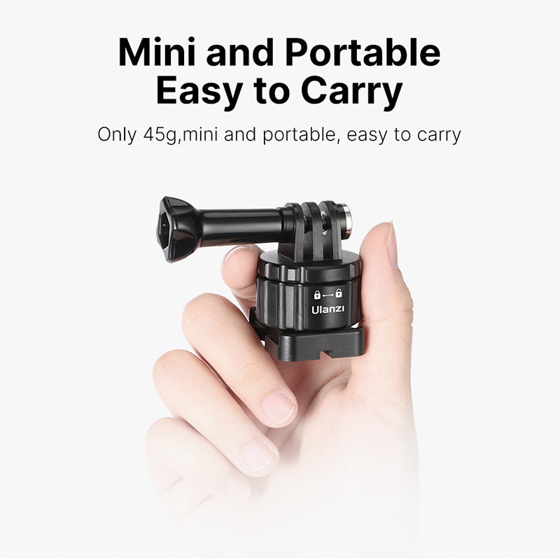 Uniqkart GP-11 Action Camera Quick Release Buckle Magnetic Adapter Sports Camera Buckle Mount for GoPro Hero 9/8/7