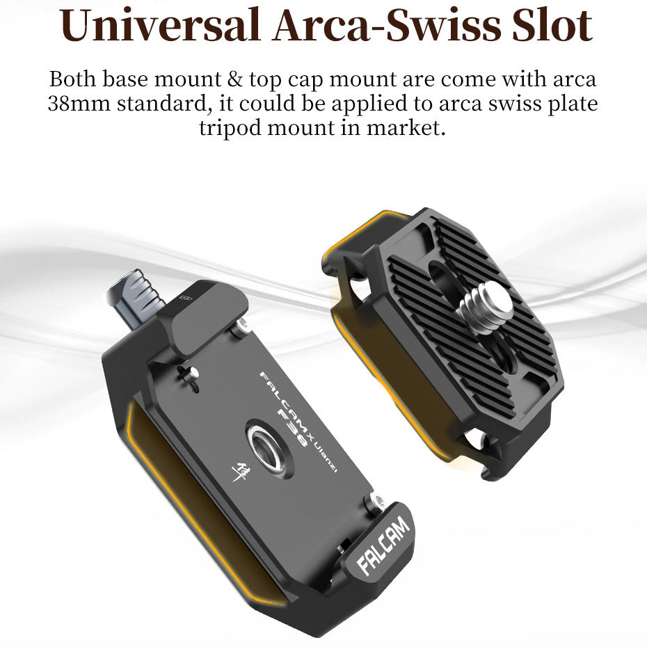 FALCAM 2270 F38 1/4 &amp; 3/8 Quick Release Base Mount for Arca Swiss Plate Tripod Mount