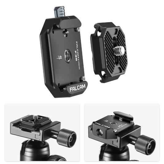 FALCAM 2268 F38 1/4 &amp; 3/8 Quick Release Base Mount + Top Cap Quick Switch Kit for Arca Swiss Plate Tripod Mount