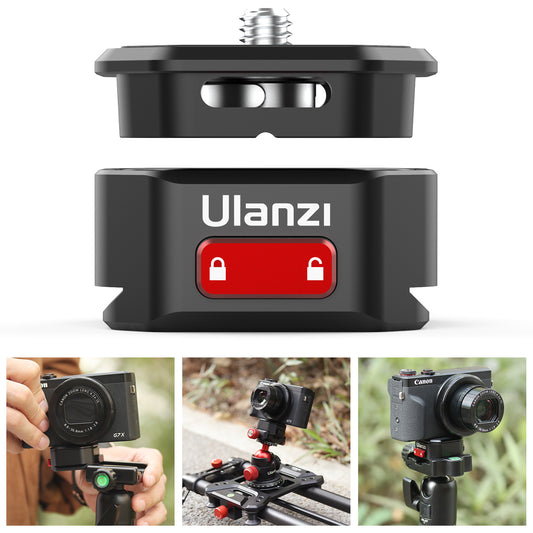 Uniqkart 2333 Claw Portable Slide Lock Quick Release Plate for Arca Tripod Stabilizer