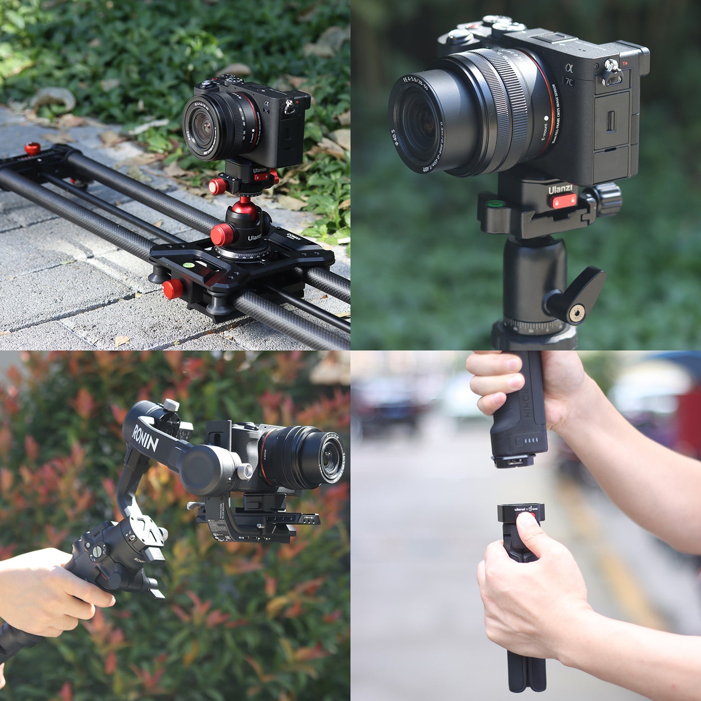 Uniqkart 2341 Claw Aluminum Alloy Quick Release Plate Base Mount for Arca Tripod Stabilizer