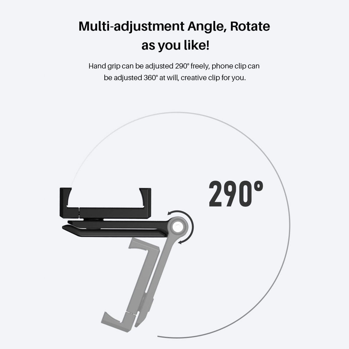 Uniqkart ST-16 Metal Phone Mount Holder Horizontal/Vertical Shooting VLOG Handgrip with Cold Shoe Mount for Microphone LED Light
