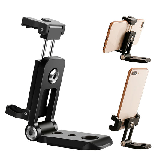 Uniqkart ST-05 Foldable Tripod Mount Adapter Phone Clip Holder Tripod Stand Quick Release Plate