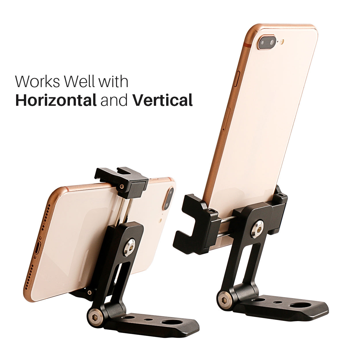 Uniqkart ST-05 Foldable Tripod Mount Adapter Phone Clip Holder Tripod Stand Quick Release Plate