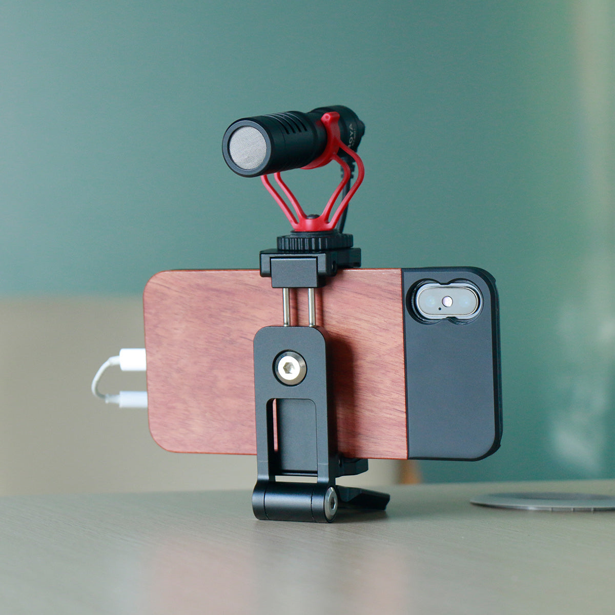 Uniqkart ST-05 Foldable Tripod Mount Adapter Phone Clip Holder Tripod Stand Quick Release Plate