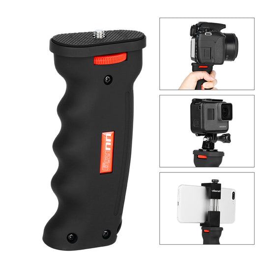 Uniqkart R003 for Gopro Action Camera DSLR SLR Camera Smartphone Stabilizer 1/4 Screw Vlog Handle Anti-Shock Hand Grip