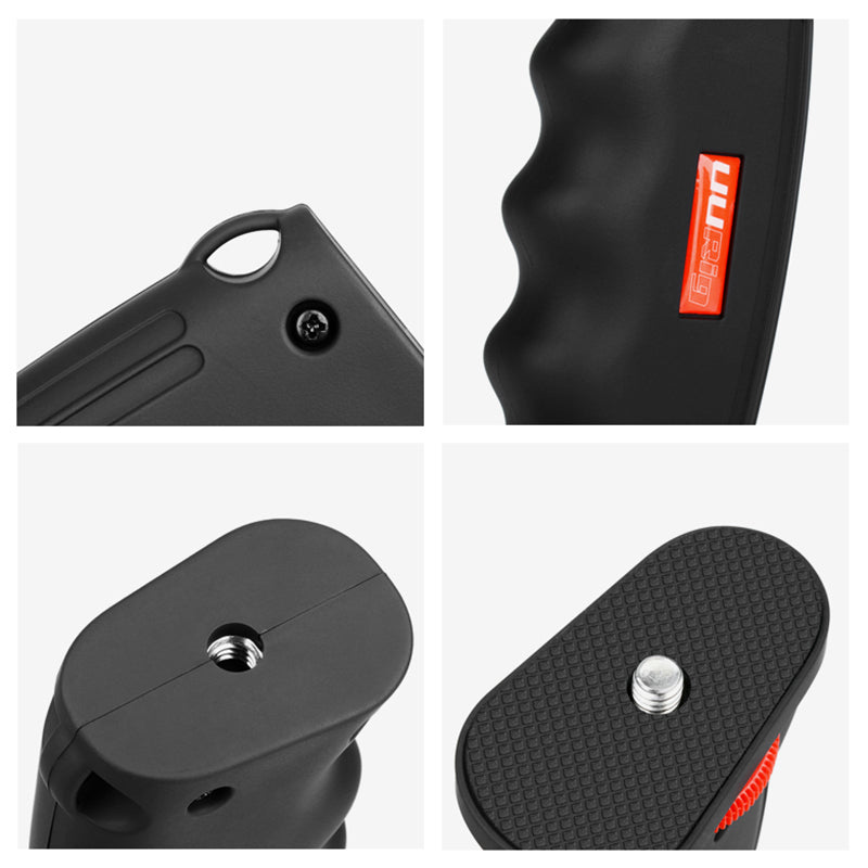 Uniqkart R003 for Gopro Action Camera DSLR SLR Camera Smartphone Stabilizer 1/4 Screw Vlog Handle Anti-Shock Hand Grip