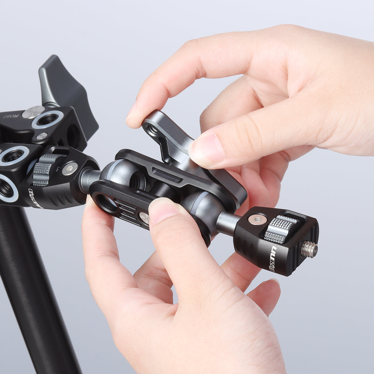 UURig R061 Magic Arm with Dual 1/4&quot; Screw Tripod Mount Monitor Stand Fill Light Microphone Bracket Ballhead Gimbal Accessories