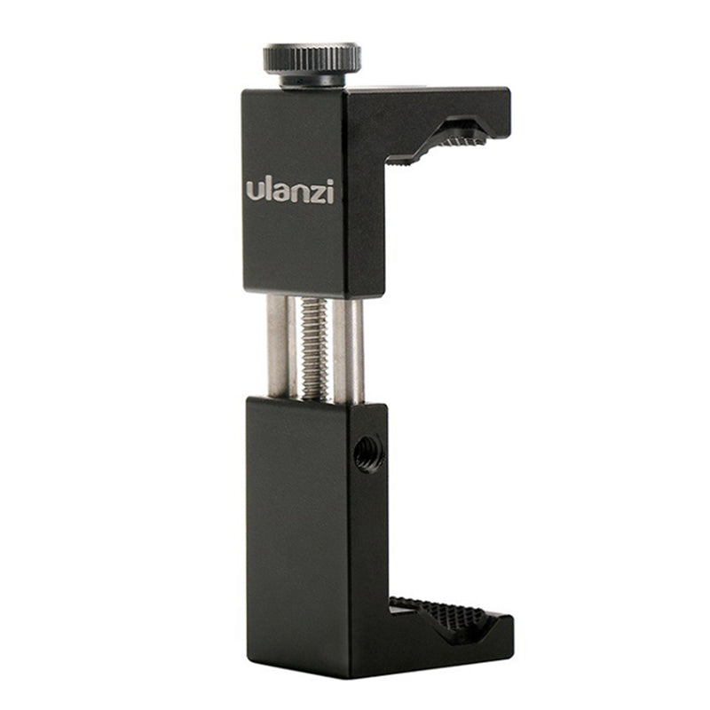Uniqkart ST-02S Tripod Phone Mount with Cold Shoe 1/4 Screw Phone Mount Stand Clip for 6.5-9.5cm Smartphone