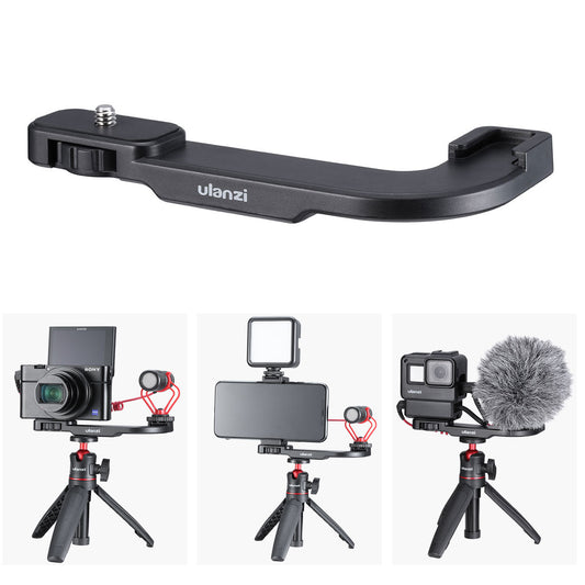Uniqkart PT-9 Vlog Cold Shoe Plate for Gopro DSLR Camera Extend Cold Shoe Mount to LED Video Light Microphone