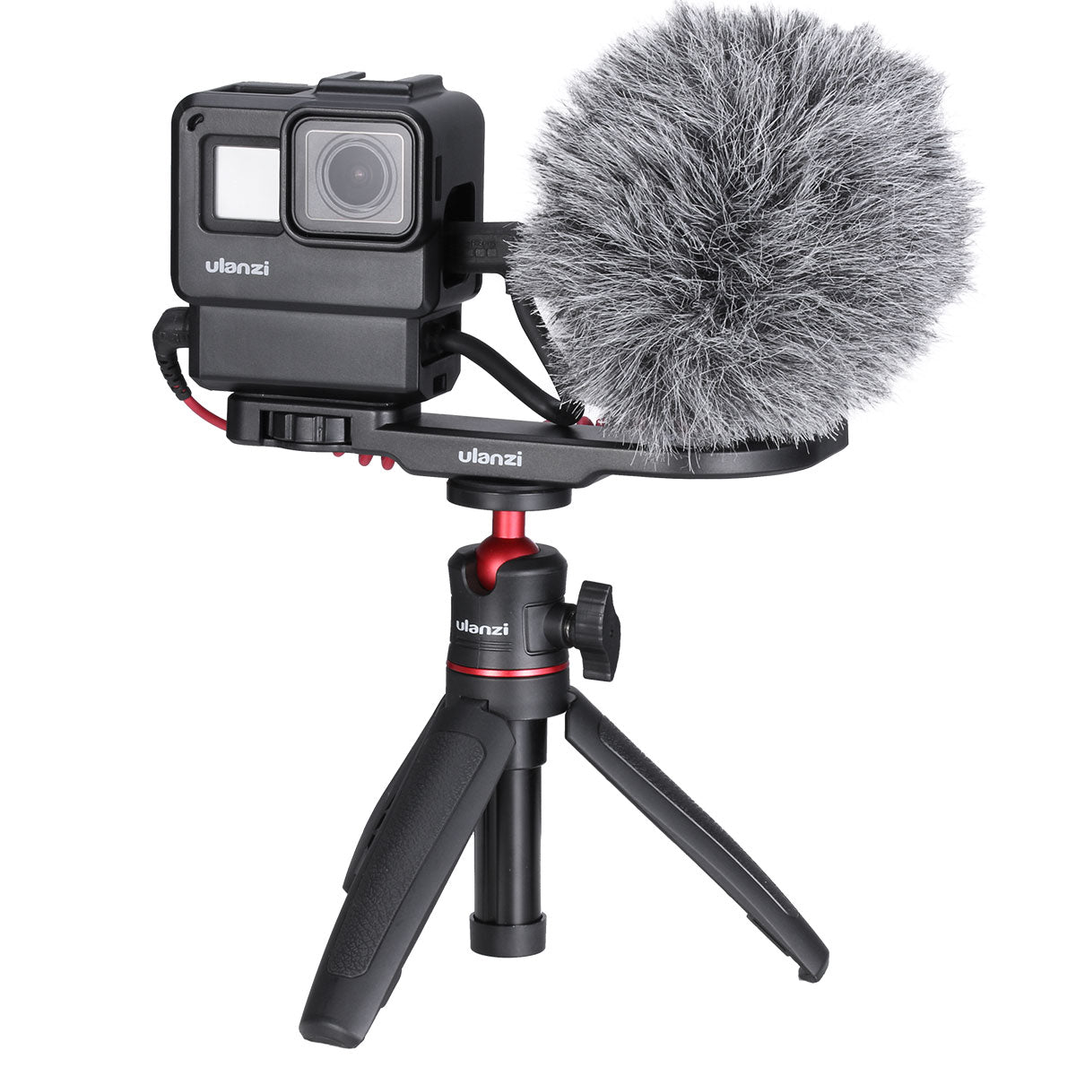 Uniqkart PT-9 Vlog Cold Shoe Plate for Gopro DSLR Camera Extend Cold Shoe Mount to LED Video Light Microphone