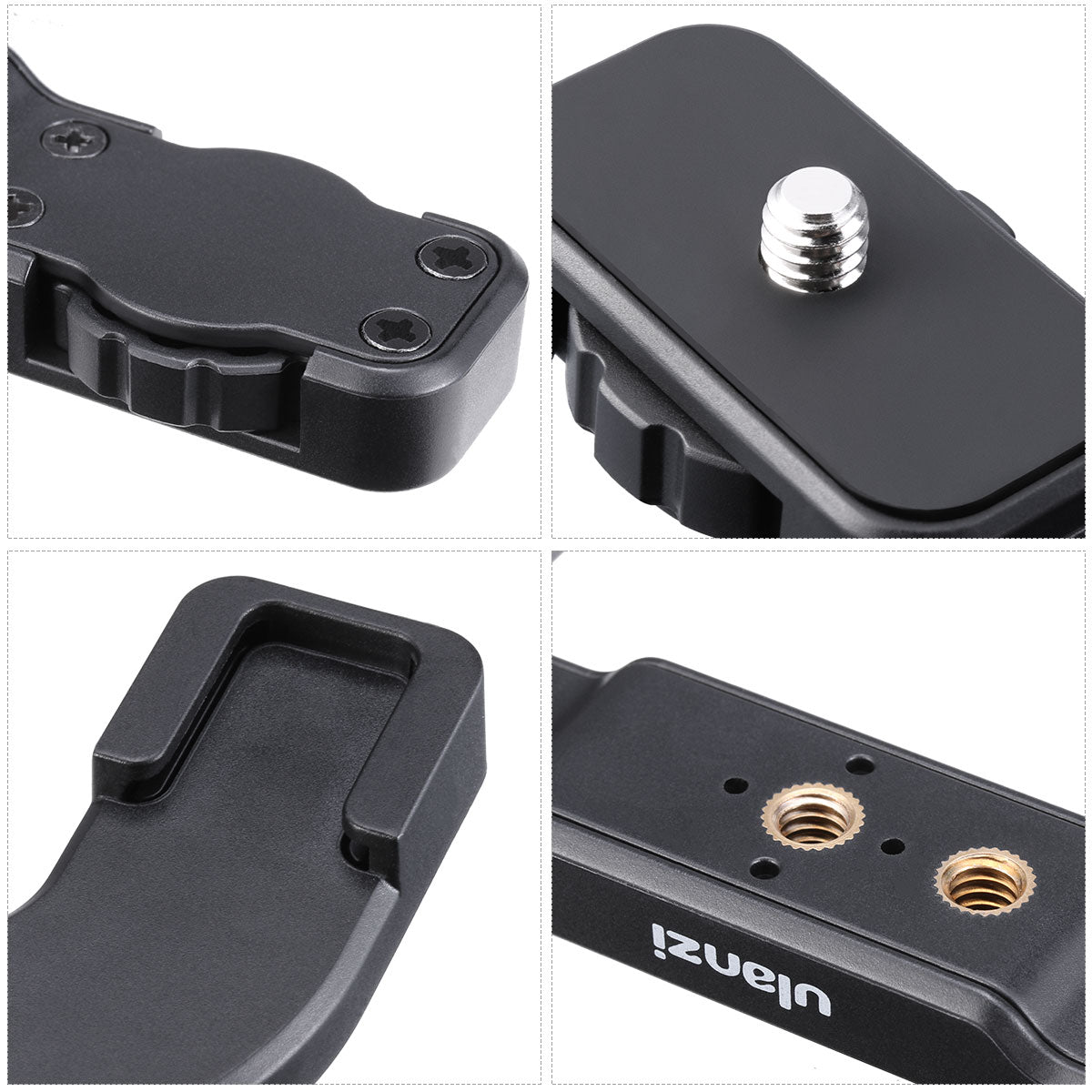 Uniqkart PT-9 Vlog Cold Shoe Plate for Gopro DSLR Camera Extend Cold Shoe Mount to LED Video Light Microphone