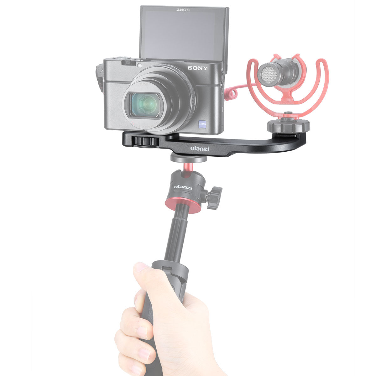 Uniqkart PT-9 Vlog Cold Shoe Plate for Gopro DSLR Camera Extend Cold Shoe Mount to LED Video Light Microphone