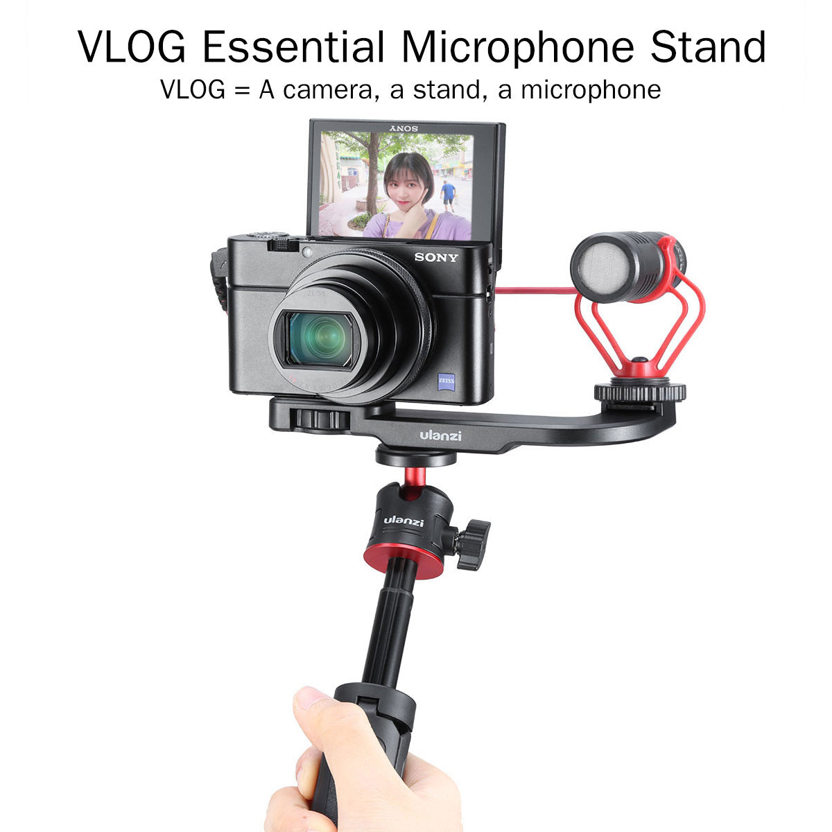 Uniqkart PT-9 Vlog Cold Shoe Plate for Gopro DSLR Camera Extend Cold Shoe Mount to LED Video Light Microphone