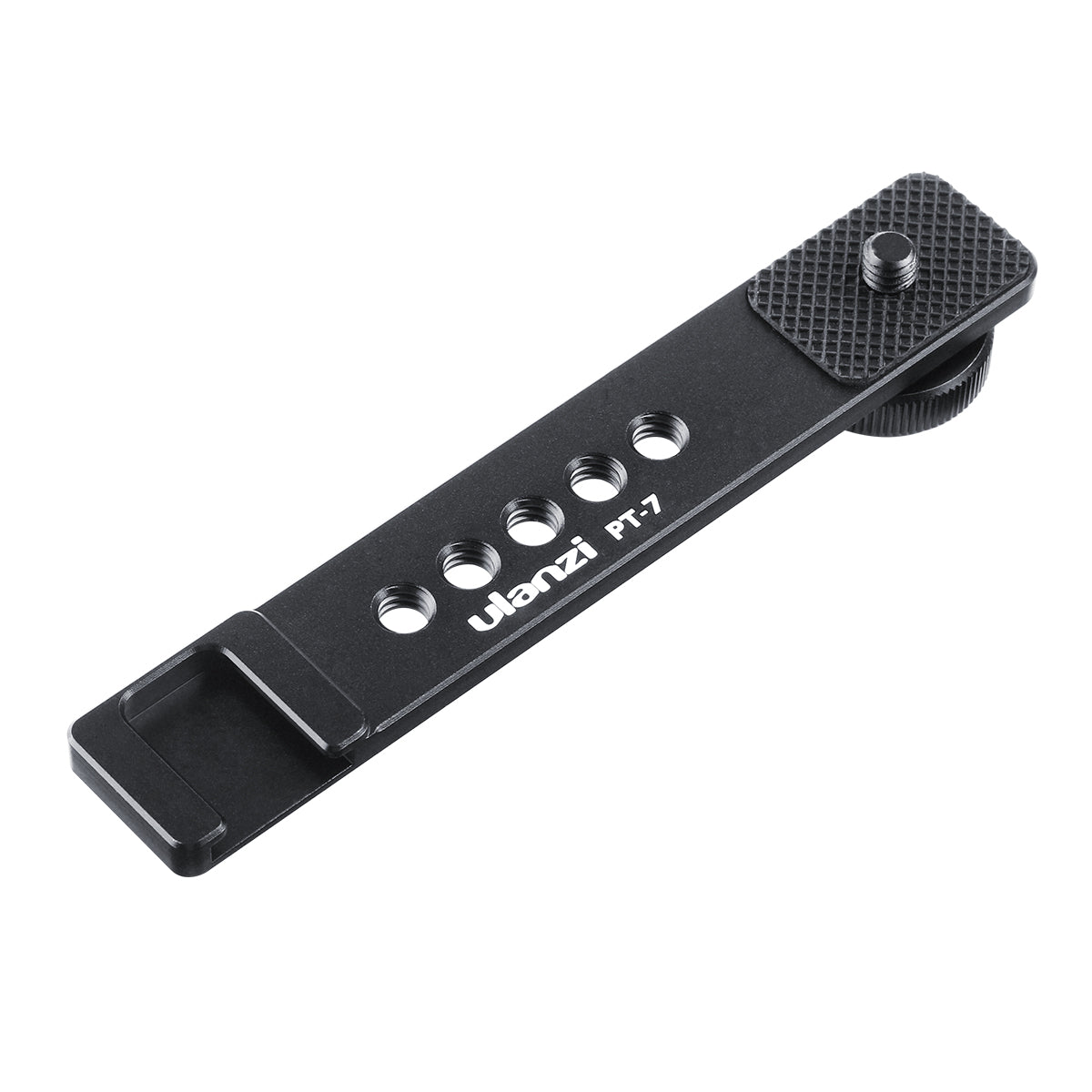 Uniqkart PT-7 Aluminum Alloy Cold Shoe Stand Bracket Vlogging Microphone Extension Plate for GoPro Sony RX0 II Mini Video Light