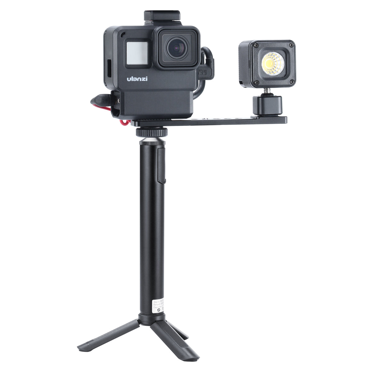 Uniqkart PT-7 Aluminum Alloy Cold Shoe Stand Bracket Vlogging Microphone Extension Plate for GoPro Sony RX0 II Mini Video Light