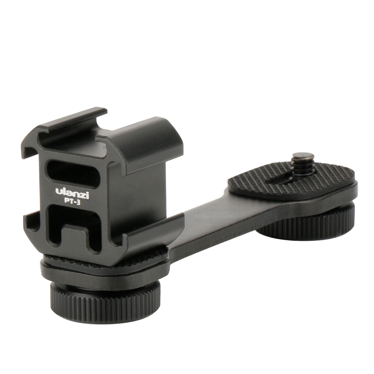 Uniqkart PT-3 Triple Cold Shoe Mount Adapter Microphone Extension Bar for Zhiyun Smooth 4 DJI Osmo Pocket