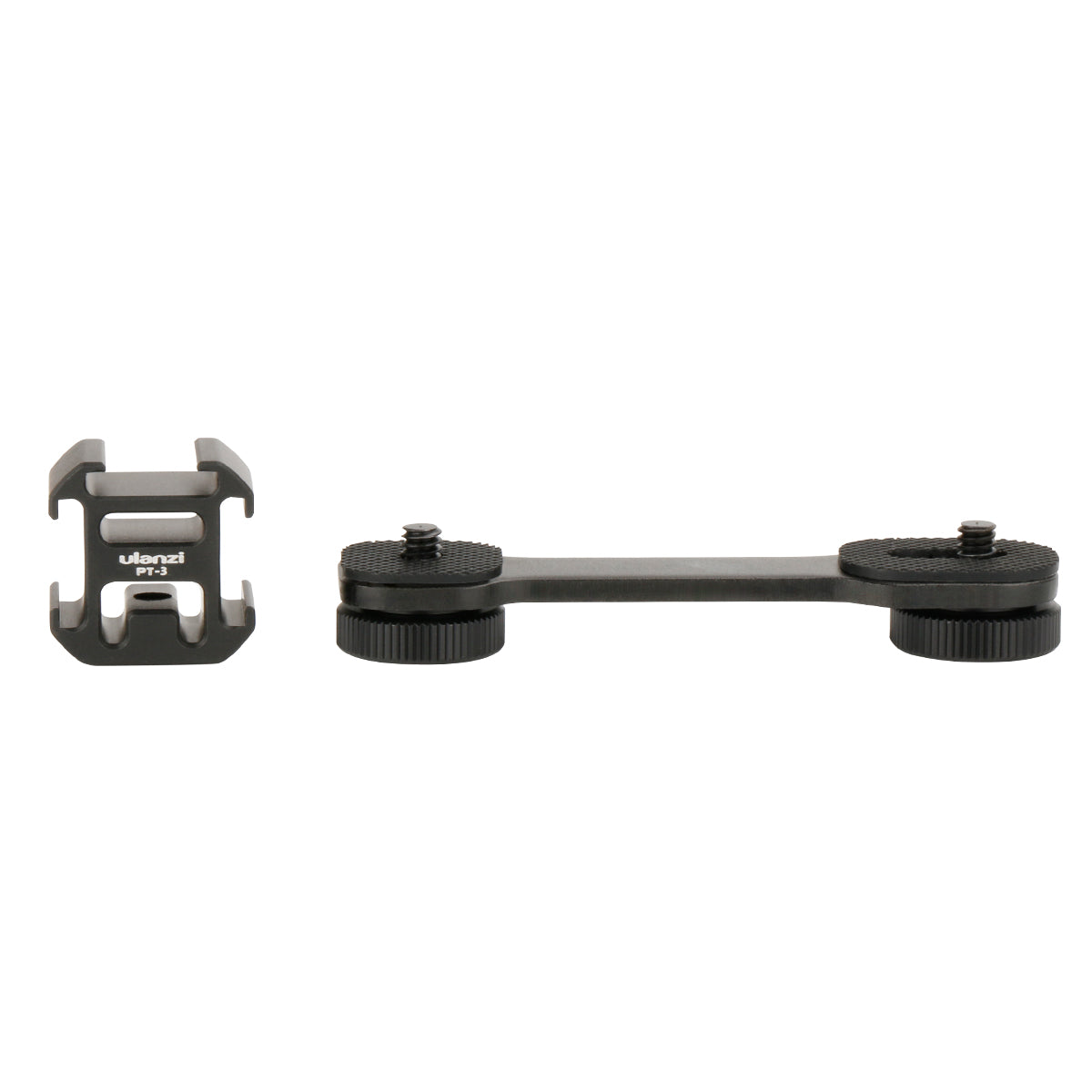 Uniqkart PT-3 Triple Cold Shoe Mount Adapter Microphone Extension Bar for Zhiyun Smooth 4 DJI Osmo Pocket