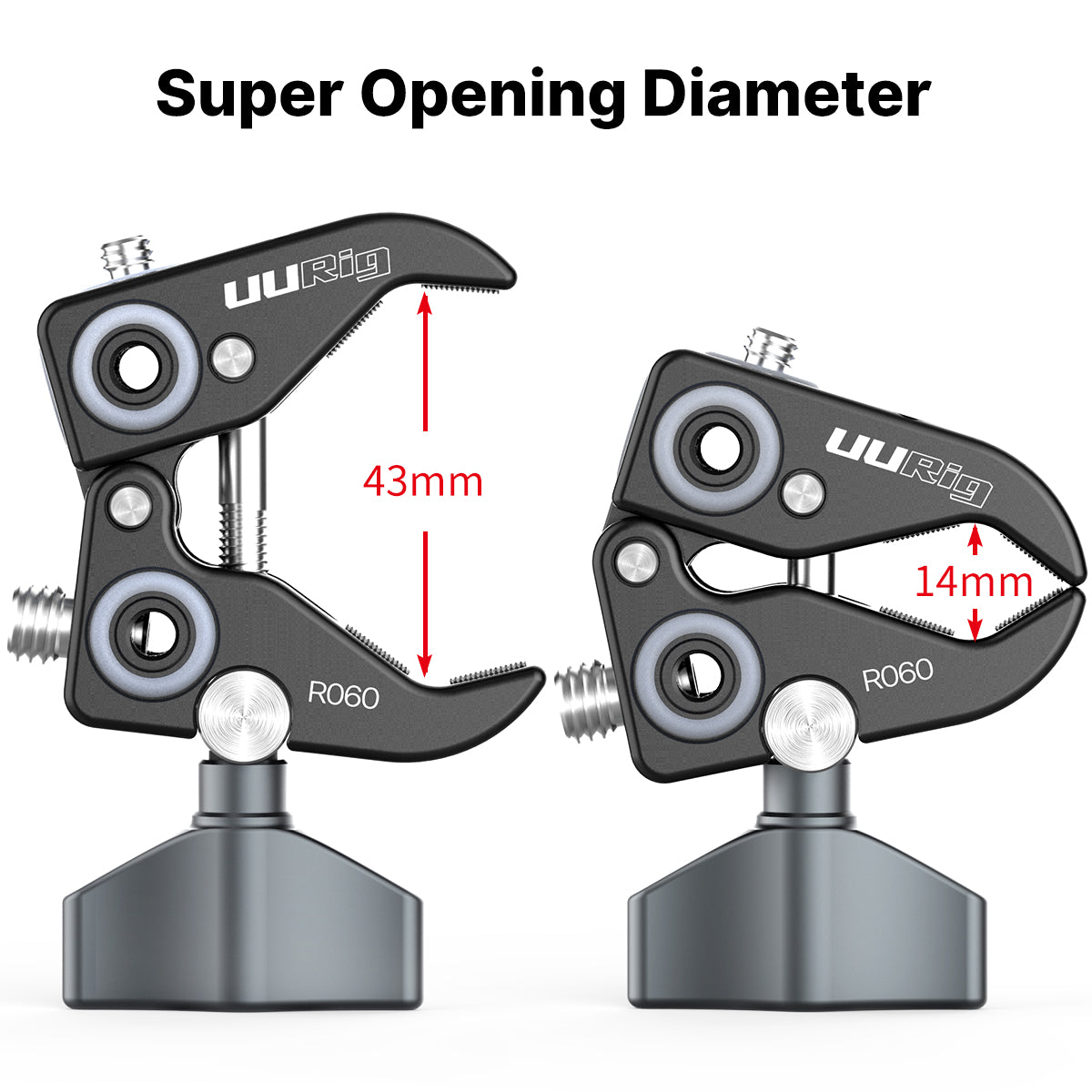 Uniqkart R060 Clamp Pliers Clip with 1/4 Screw Hole for DSLR Camera Vlog Photography Adapter Camera Holder Clip