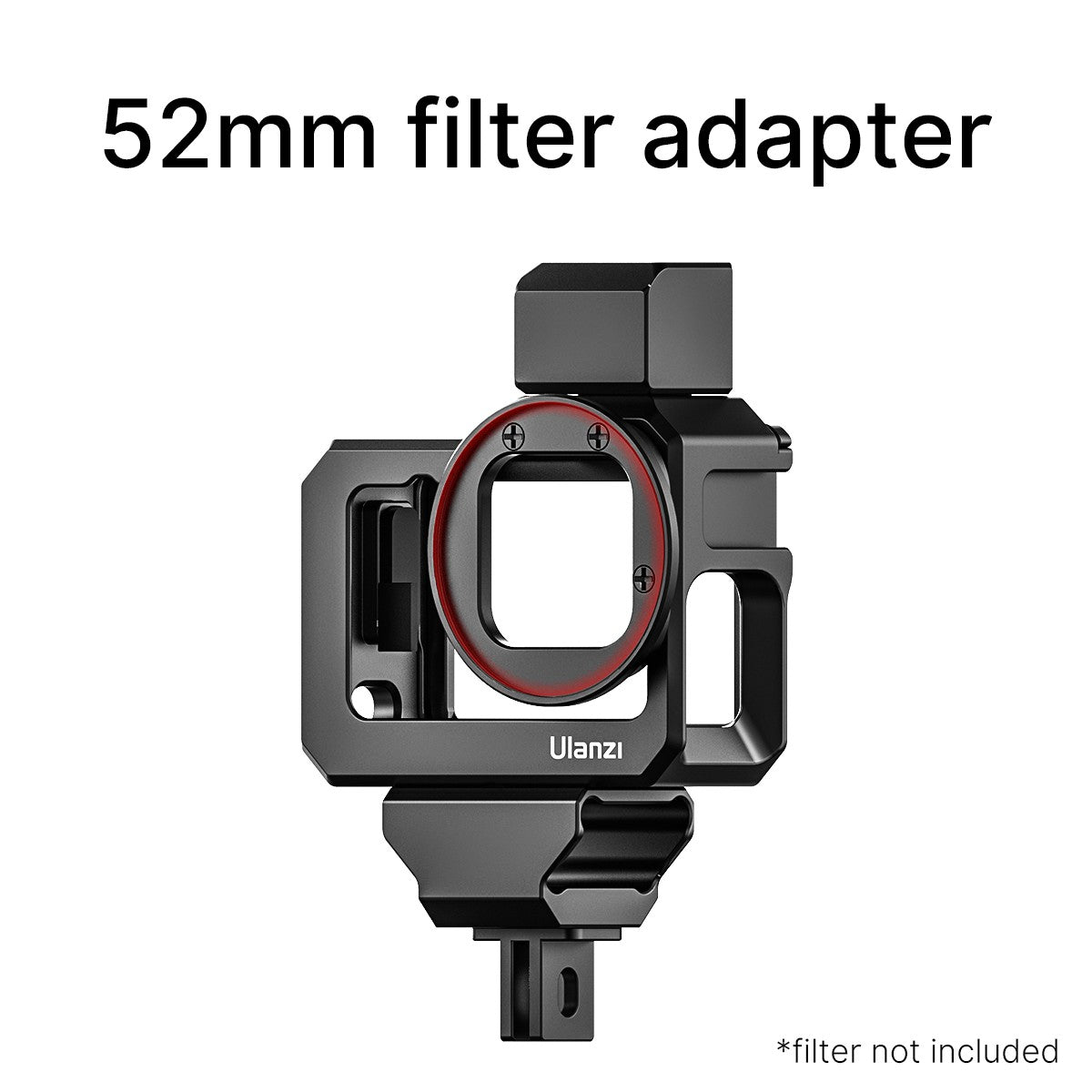 ULNAZI G9-5 Metal Cage for GoPro 9 Frame Case with 52mm Filter Adapter Extend Cold Shoe Mount for Mic Fill Light